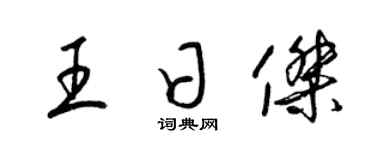 梁锦英王日杰草书个性签名怎么写