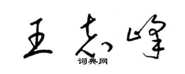 梁锦英王志峰草书个性签名怎么写