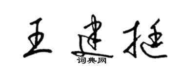 梁锦英王建挺草书个性签名怎么写