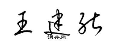 梁锦英王建能草书个性签名怎么写