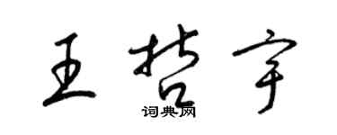 梁锦英王哲宇草书个性签名怎么写