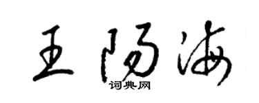 梁锦英王阳海草书个性签名怎么写