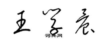 梁锦英王学晨草书个性签名怎么写