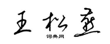 梁锦英王松燕草书个性签名怎么写