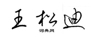 梁锦英王松迪草书个性签名怎么写