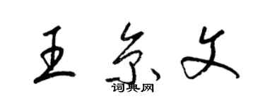 梁锦英王京文草书个性签名怎么写