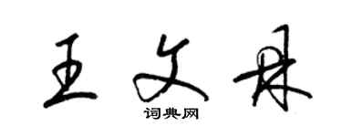 梁锦英王文鼎草书个性签名怎么写