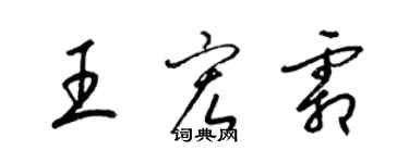 梁锦英王宏霜草书个性签名怎么写