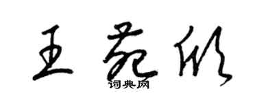 梁锦英王苑欣草书个性签名怎么写