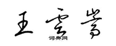 梁锦英王云嵩草书个性签名怎么写