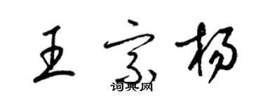 梁锦英王宗杨草书个性签名怎么写