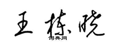 梁锦英王栋晓草书个性签名怎么写