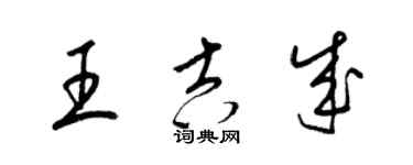 梁锦英王吉成草书个性签名怎么写
