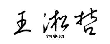 梁锦英王淞哲草书个性签名怎么写