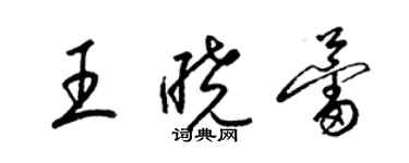 梁锦英王晓蕾草书个性签名怎么写