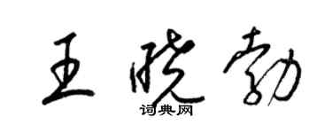 梁锦英王晓勃草书个性签名怎么写