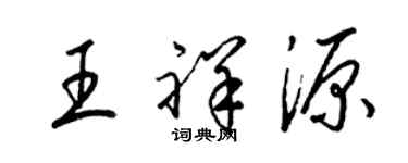 梁锦英王祥源草书个性签名怎么写