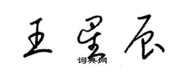 梁锦英王星辰草书个性签名怎么写