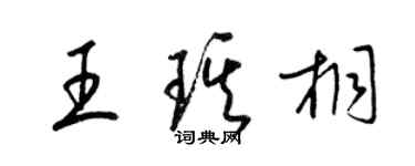 梁锦英王琪桐草书个性签名怎么写
