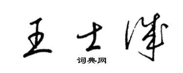 梁锦英王士诚草书个性签名怎么写