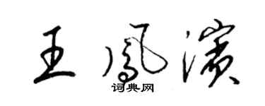 梁锦英王凤滨草书个性签名怎么写