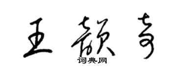梁锦英王韵奇草书个性签名怎么写