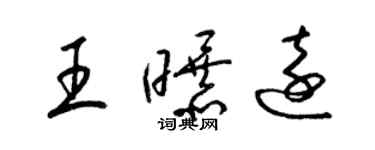 梁锦英王曝远草书个性签名怎么写