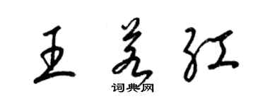 梁锦英王若红草书个性签名怎么写