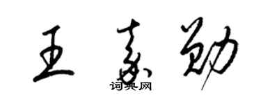 梁锦英王嘉勋草书个性签名怎么写