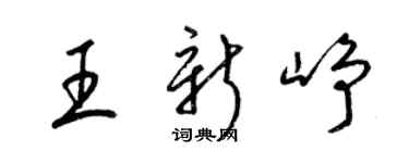 梁锦英王新峥草书个性签名怎么写