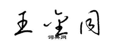 梁锦英王金同草书个性签名怎么写
