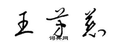 梁锦英王芳慈草书个性签名怎么写