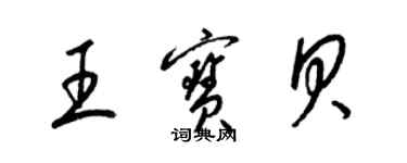 梁锦英王宝贝草书个性签名怎么写