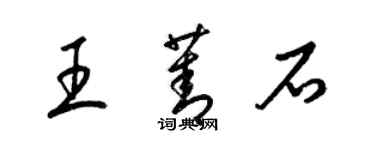 梁锦英王菁石草书个性签名怎么写