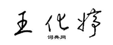 梁锦英王化婷草书个性签名怎么写