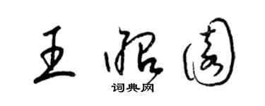 梁锦英王昭园草书个性签名怎么写