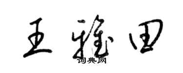 梁锦英王雅田草书个性签名怎么写