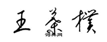 梁锦英王叶朴草书个性签名怎么写