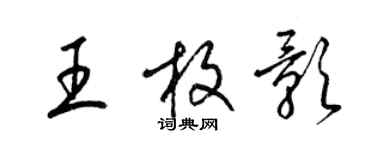 梁锦英王枚影草书个性签名怎么写
