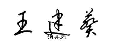 梁锦英王建葵草书个性签名怎么写