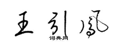 梁锦英王引凤草书个性签名怎么写