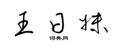 梁锦英王日妹草书个性签名怎么写