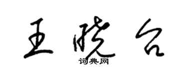 梁锦英王晓台草书个性签名怎么写