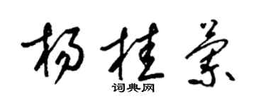 梁锦英杨桂兰草书个性签名怎么写