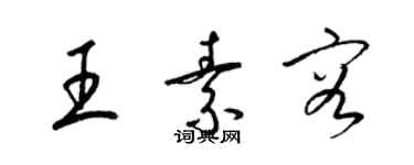 梁锦英王素容草书个性签名怎么写