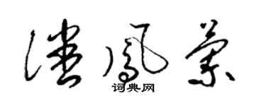 梁锦英潘凤兰草书个性签名怎么写