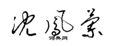 梁锦英沈凤兰草书个性签名怎么写