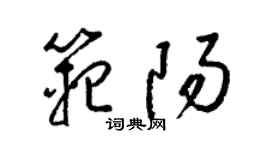 梁锦英范阳草书个性签名怎么写