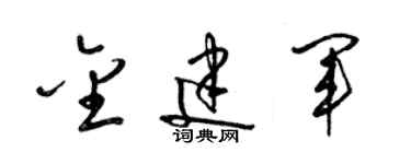 梁锦英金建军草书个性签名怎么写