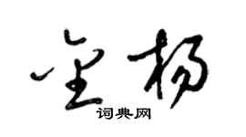 梁锦英金杨草书个性签名怎么写